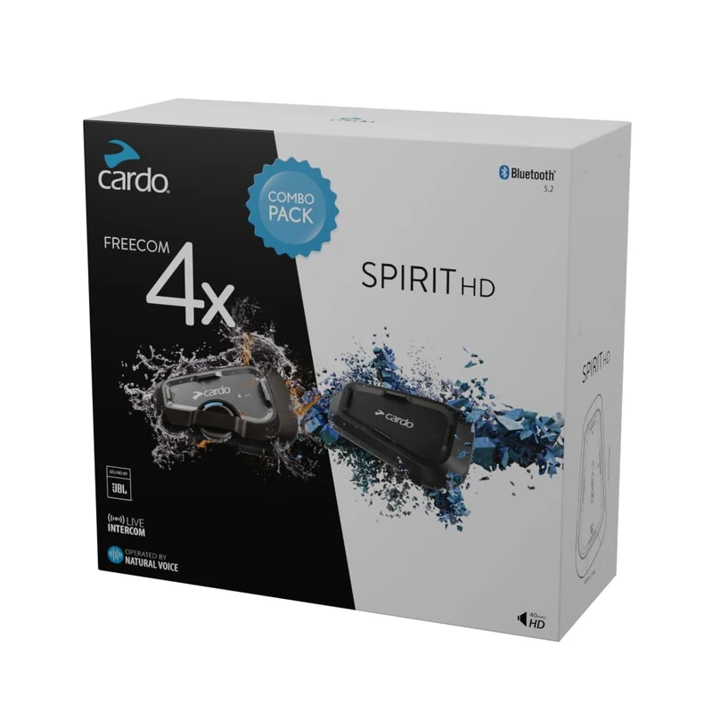 Cardo FREECOM 4X & SPIRIT HD BUNDLE - Motorcycle Bluetooth Set