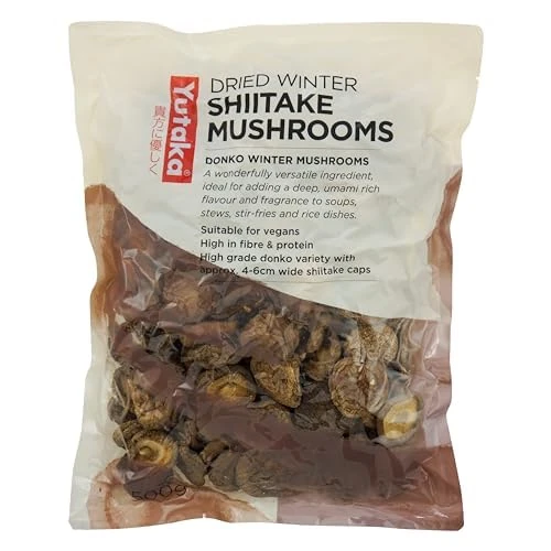 Yutaka Dried Shiitake Mushrooms 500g | Premium Donko Variety with Thick Caps & Deep Umami Flavour | Ideal for Soups, Ramen, Stir-Fries, Broths & Vegan Cooking | High in Fibre & Protein - Image 1