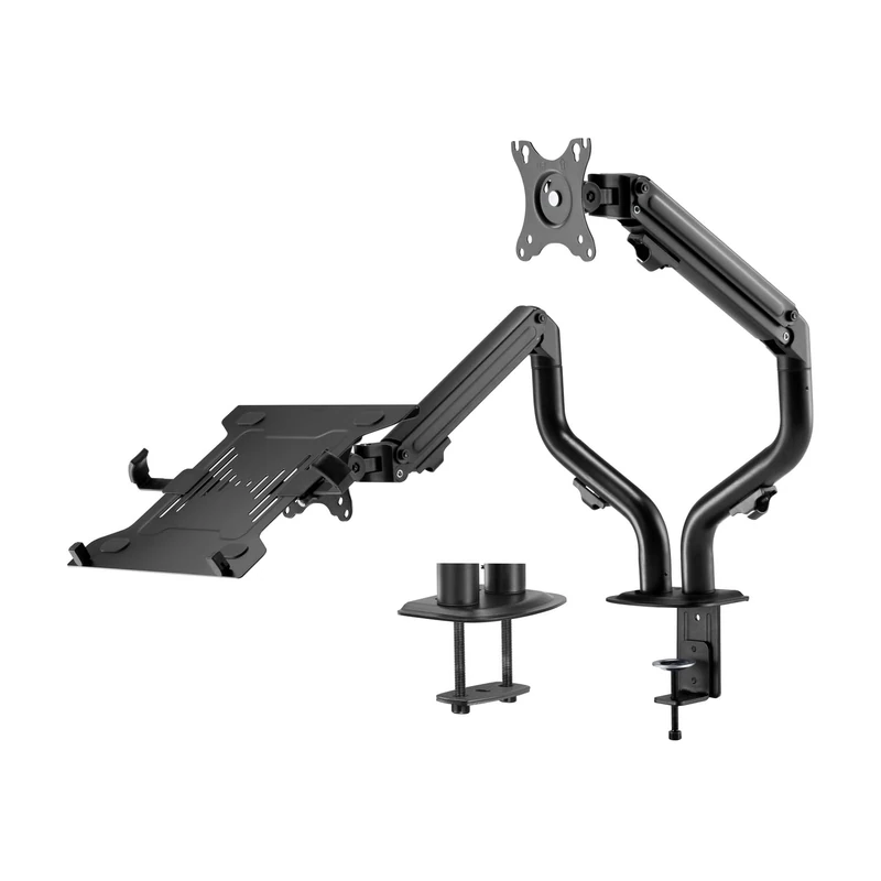 AISENS - DTL32TSR-195 - Table Stand Counterweight Swivel and Tilt for Laptop and Monitor/TV 8 kg of 17-32, Black