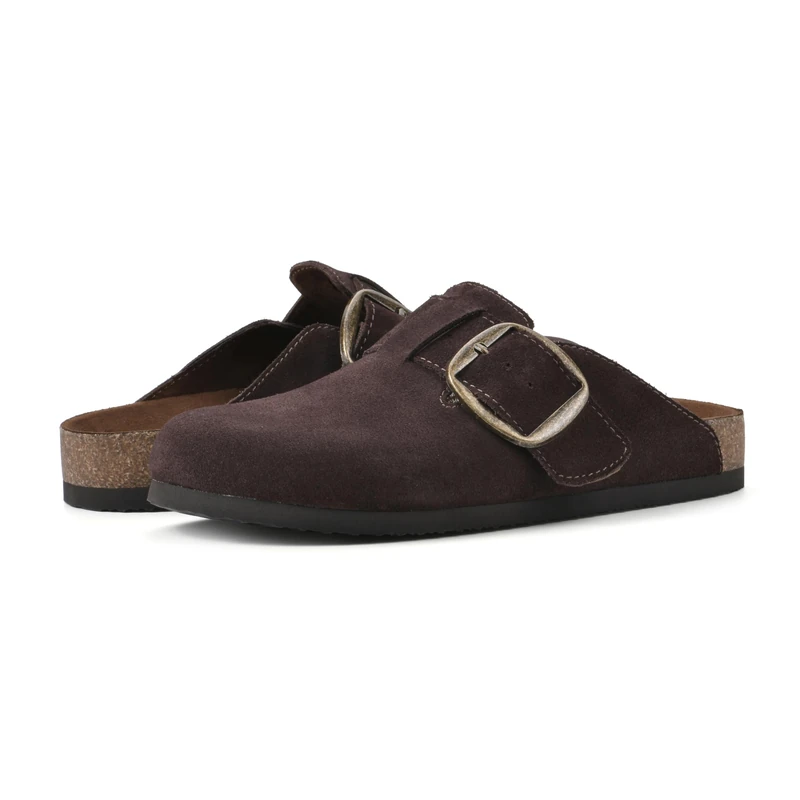 WHITE MOUNTAIN Women's Big Easy Clog, Brown/Suede, 5 UK