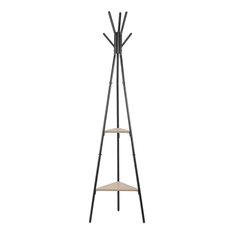 VINTHERA MOA Coat Stand in Steel and Wood, 49.5 x 49.5 x 180 cm