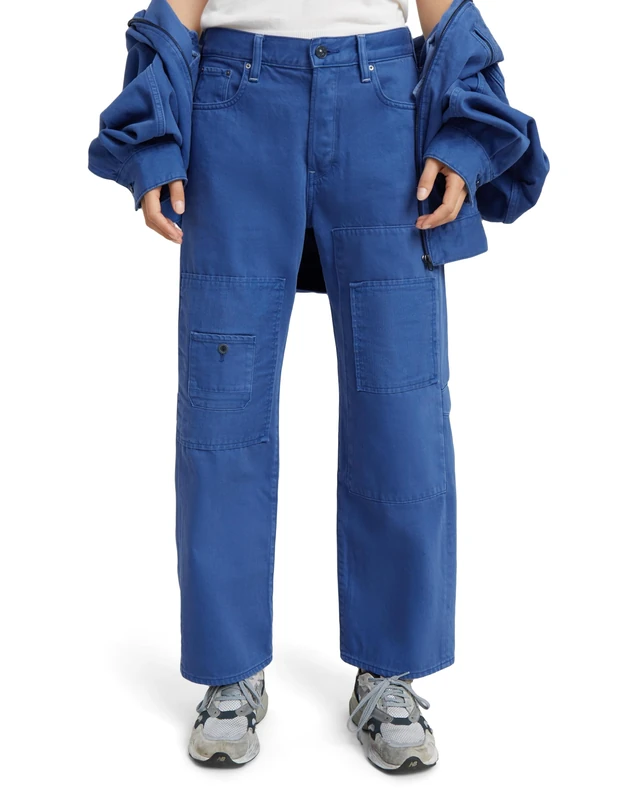 G-Star Women's Bowey 3D Boyfriend Patch Ankle Jeans, Blue (faded blue papillon gd patched D24528-D300-G366), 25W / 28L