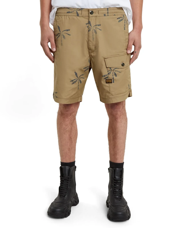 G-Star Men's Sport Trainer Shorts, Multicolor (safari banana tree D21039-D386-G629), 28