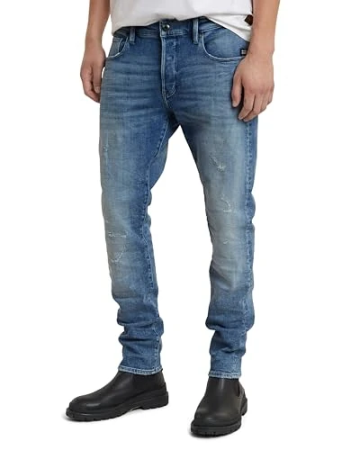 G-Star Men's 3301 Slim Jeans, Blue (sun faded blue donau restored 51001-D441-G644), 30W / 34L