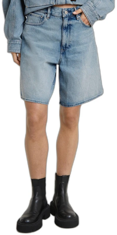 G-Star Women's Barrel Loose Shorts, Blue (sun faded fogbow D24370-D436-G671), 27