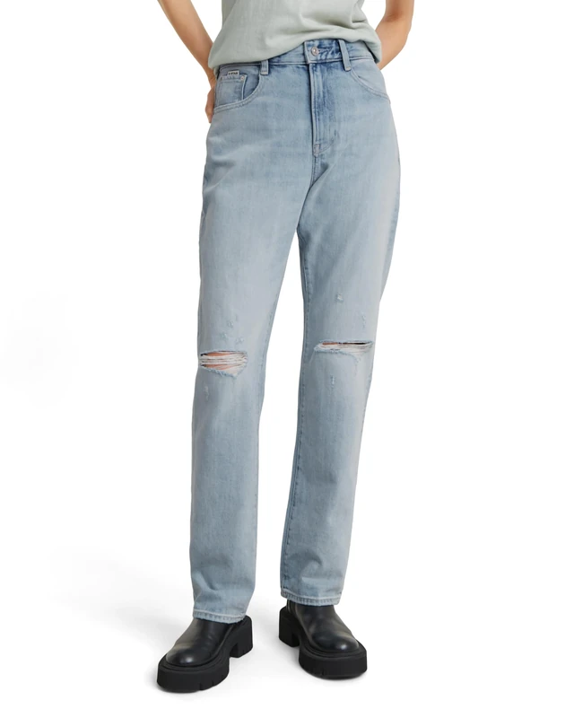 G-Star Women's Viktoria High Straight Jeans, Blue (sun faded ripped mirage blue D23959-D499-G365), 30W / 32L