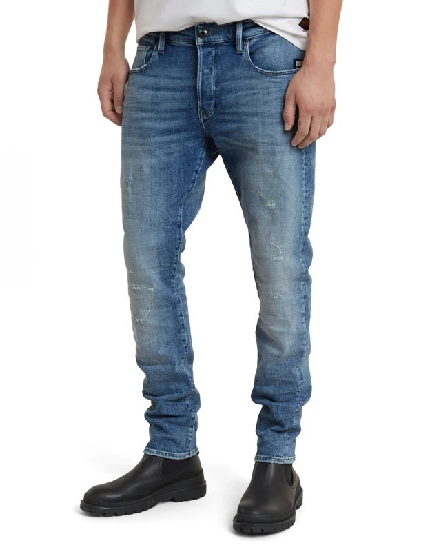 G-Star Men's 3301 Slim Jeans, Blue (sun faded blue donau restored 51001-D441-G644), 38W / 34L