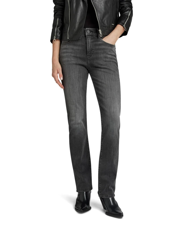 G-Star Women's Strace Straight Jeans - Black D23951-D632-G108