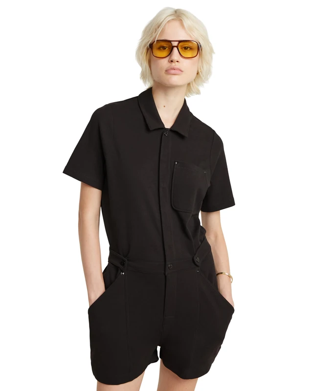 G-Star Women's Track Playsuit , Black (dk black D24577-D275-6484), XXS