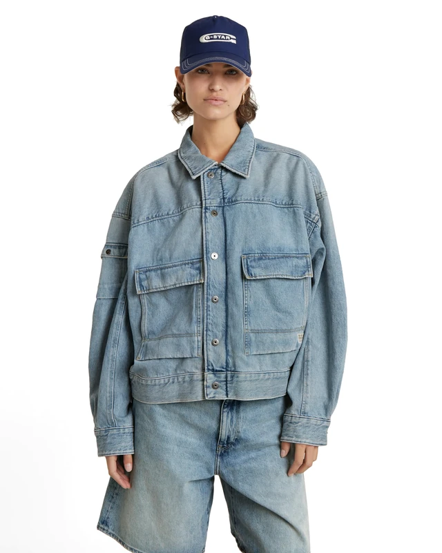 G-Star Women's Drifter Utility Jacket , Blue (sun faded fogbow D24942-D436-G671), L