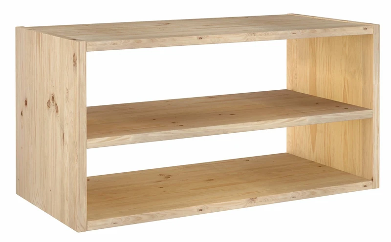 ASTIGARRAGA KIT LINE Rectangular Modular Shelf with Dynamic Shelf, Pine Wood - 36.5x71x33cm