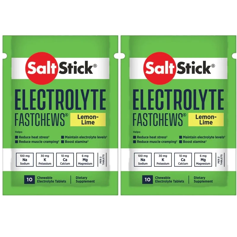 SaltStick FastChews Tablets - Lemon Lime - 2x10 Pack