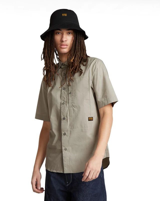 G-Star Men's G4A Slim Shirt , Grey (elephant skin D24306-4481-G106), XXL