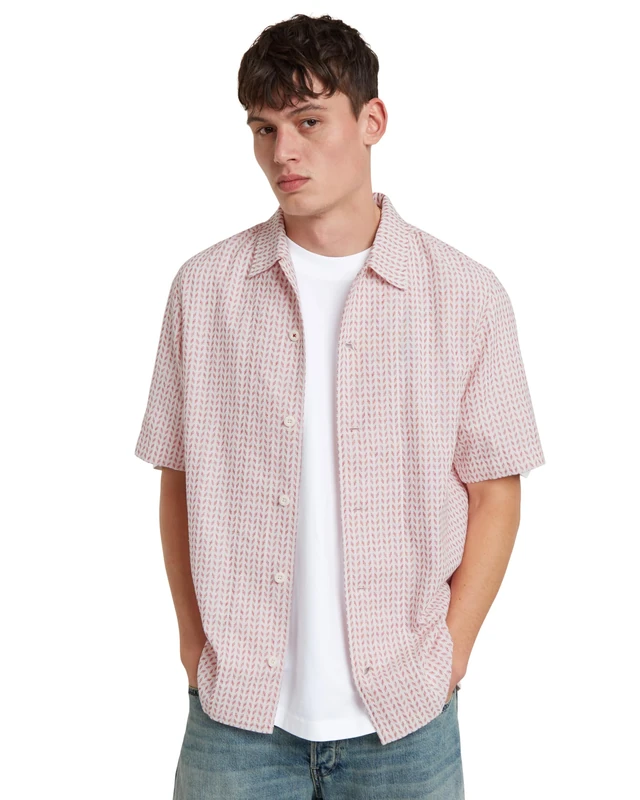 G-Star Men's Resort Shirt , Multicolor (acid red/milk D24298-D532-G298), M