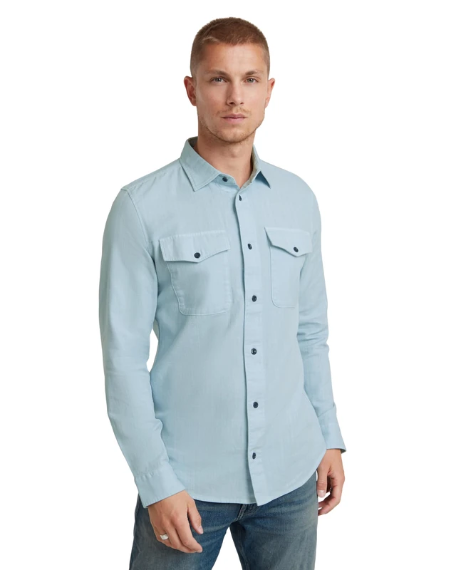 G-Star Men's Marine Slim Shirt, Blue (faze blue gd D24963-D454-C589), XS