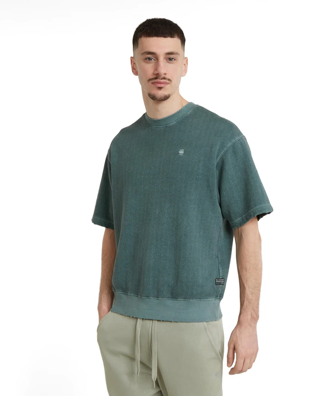 G-Star Men's Overdyed Loose Sweater, Green (blue spruce gd D24679-D688-G472), XS