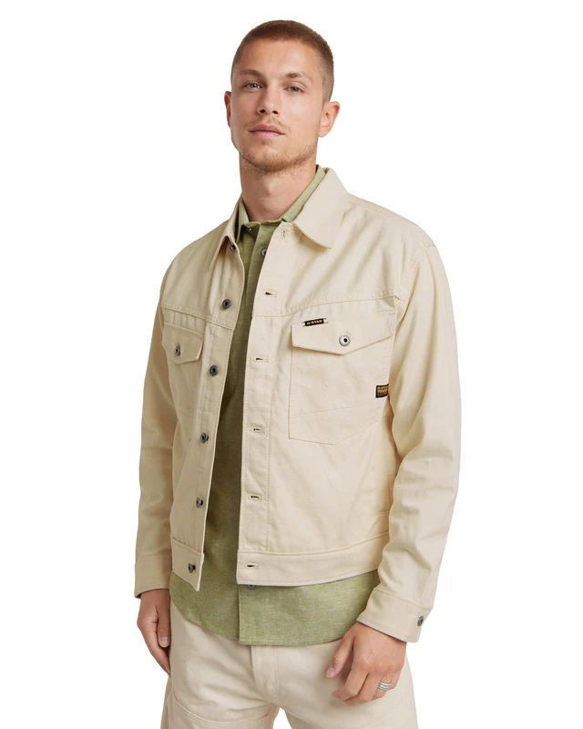 G-Star Men's Dakota Jacket, Beige/khaki (ecru D23593-D491-159), XXL