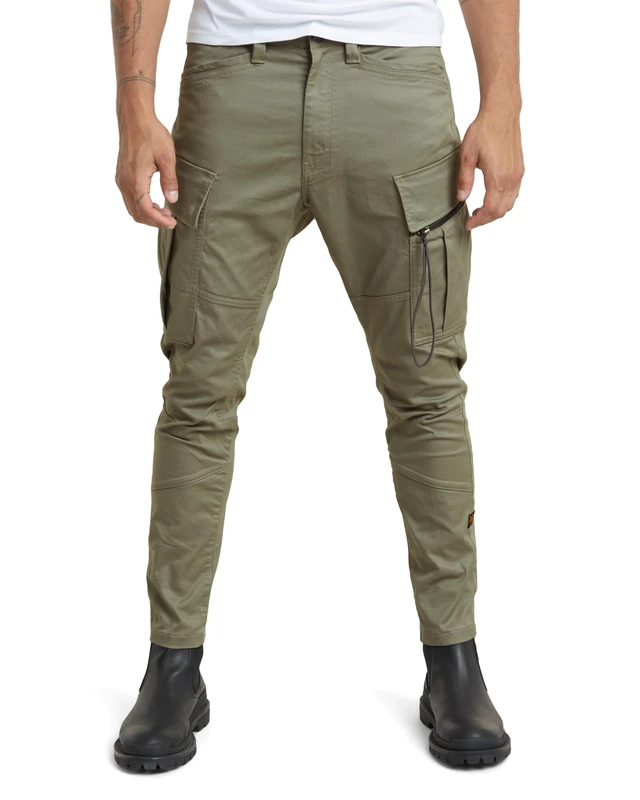 G-Star Men's Zip Pocket 3D Skinny Cargo Pants 2.0, Green (shamrock D24307-C105-2199), 40W / 34L