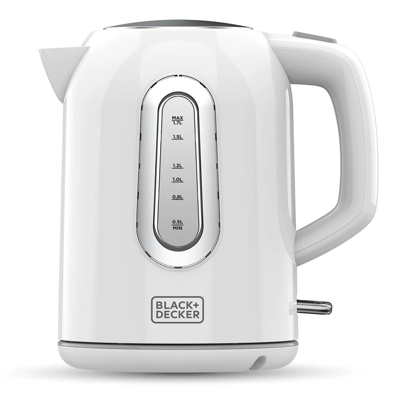 BLACK+DECKER BXKE2204E - Electric Kettle, 1.7L, 2200W, 360° Base, Lightweight, Automatic Boil Off, Water Light, Hidden Resistor, Removable Filter, Lightweight