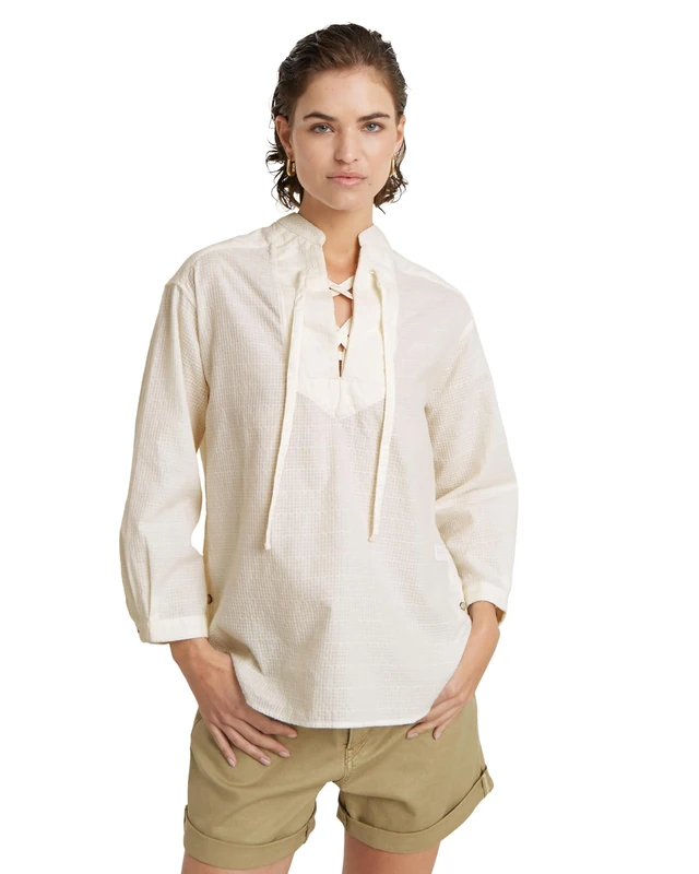 G-Star Women's Scooped Hem Top , Grey (lt chalk D24589-D591-1284), XS