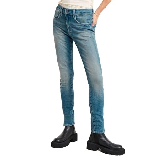 G-Star Women's Lhana Skinny Split Jeans, Blue (sun faded biscay blue D24356-D440-G345), 29W / 34L