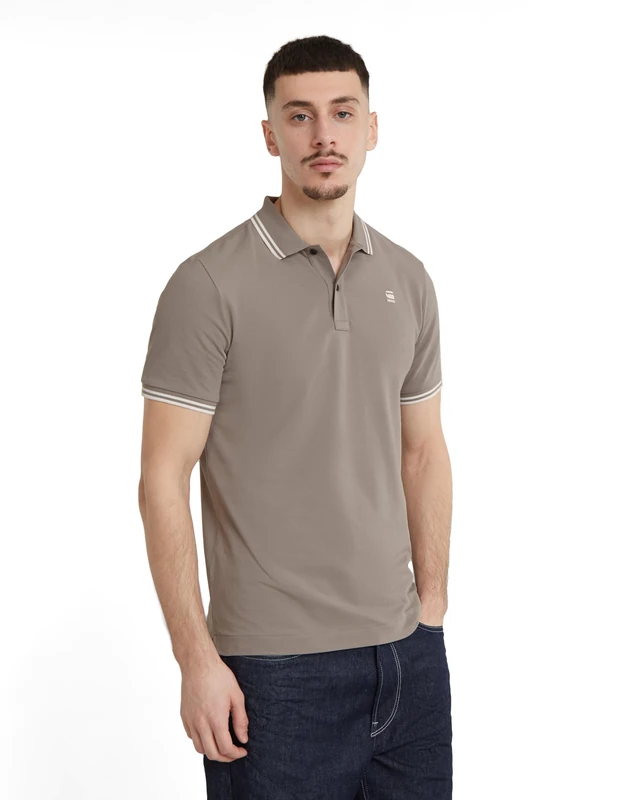 G-Star Men's Dunda Slim Stripe Polo , Grey (rock ridge D17127-5864-G294), M