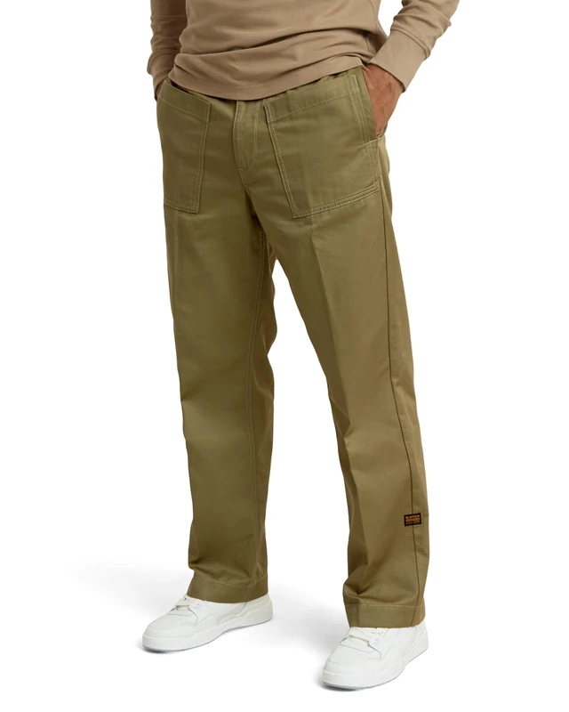 G-Star Men's Regular Straight Pocket Chino, Green (smoke olive D24911-C962-B212), 30W / 30L - Image 1