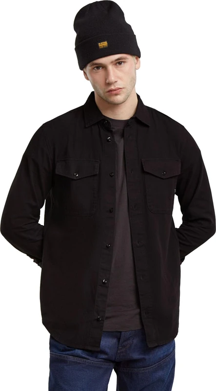 G-Star Men's Marine Slim Shirt, Black (dk black gd D24963-D454-B564), M