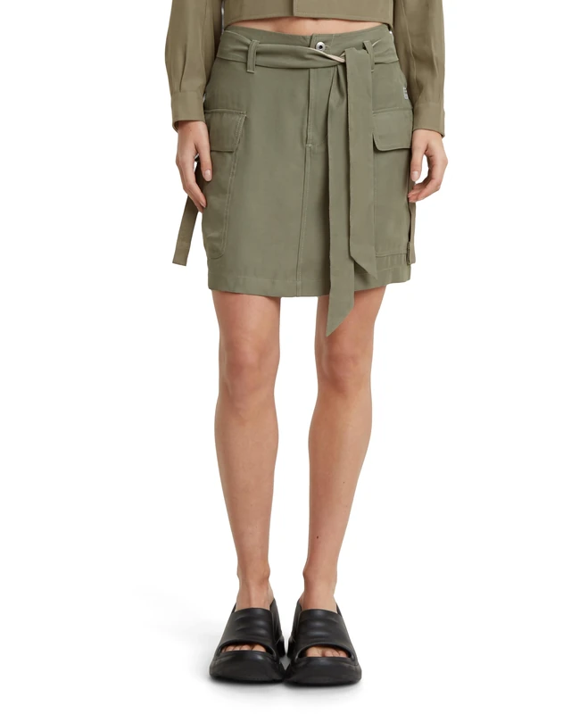 G-Star Women's Cargo Belted Skirt, Green (shamrock D24617-D522-2199), 27
