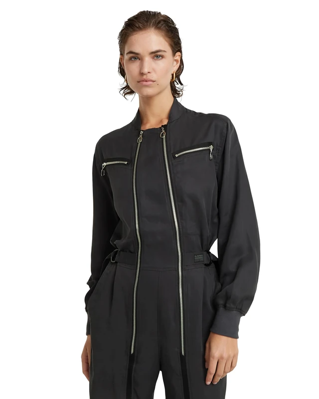 G-Star Women's Zip Wide Jumpsuit , Blue (petrol D24587-D521-860), S