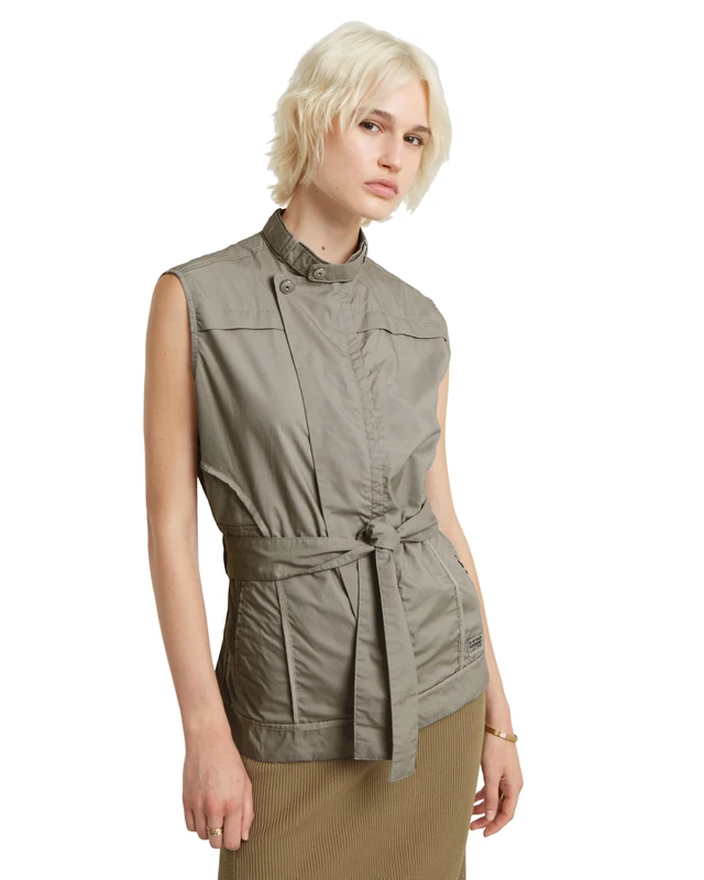 G-Star Women's Jacket Sleeveless, Grey (rock ridge D24584-D308-G294), XL