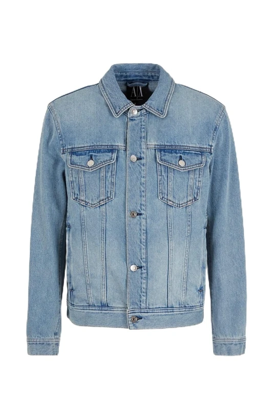 Armani Exchange Men's Icon Denim Jacket, Indigo Denim, Small