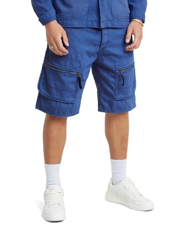 G-Star Men's Denim Cargo Loose Shorts, Blue (faded blue papillon gd D24442-D551-G336), 29