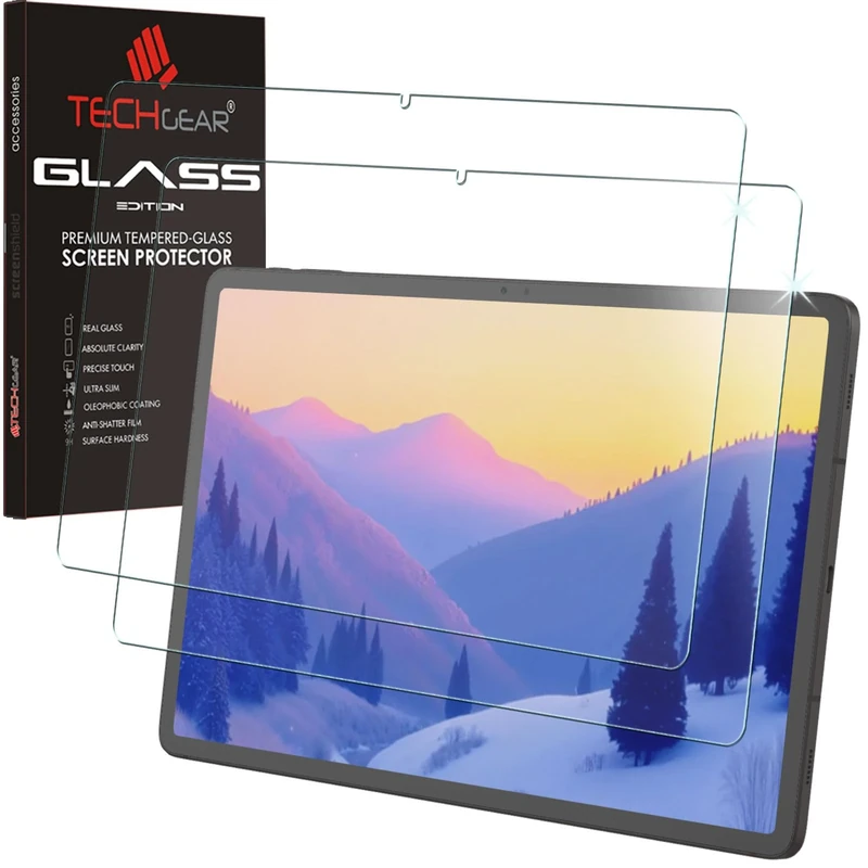 TECHGEAR 2 Pack GLASS Screen Protector for Samsung Galaxy Tab S10 Lite / S10 FE / S9 FE 10.9" Tempered Glass 9H Toughness, Scratch-Resistant for X400 / X406 / X520 / X526 / X510 / X516