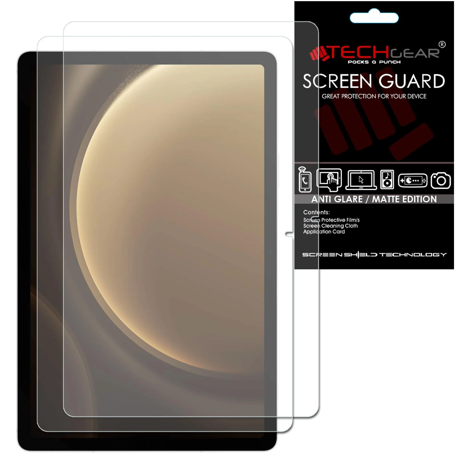 TECHGEAR 2 Pack Anti-Glare Matte Screen Protectors for Samsung Galaxy Tab S10 Lite, Tab S10 FE & Tab S9 FE 10.9" - Scratch Resistant, Touch Sensitive for SM-X400/X406, SM-X520/X526, SM-X510/X516