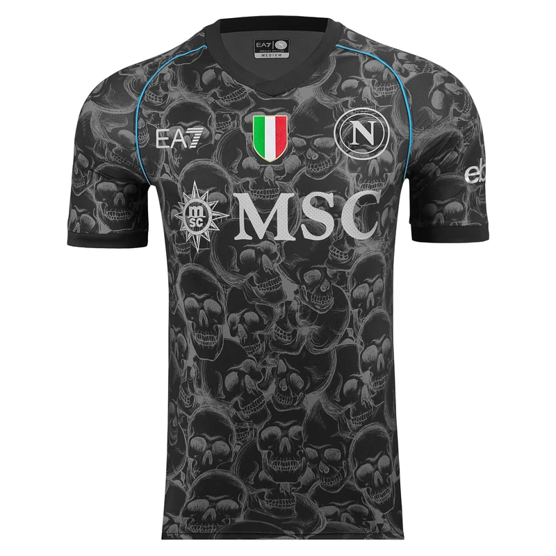 SSC NAPOLI Halloween Jersey T-Shirt, Black, M