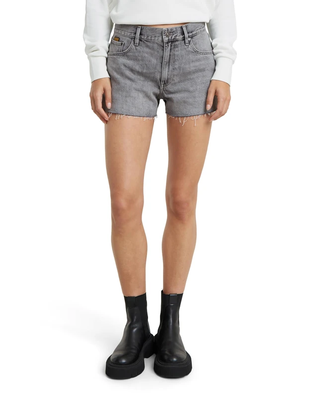 G-Star Women's True Denim Shorts Raw Edge , Grey (faded grey neblina D24376-D537-G324), 24