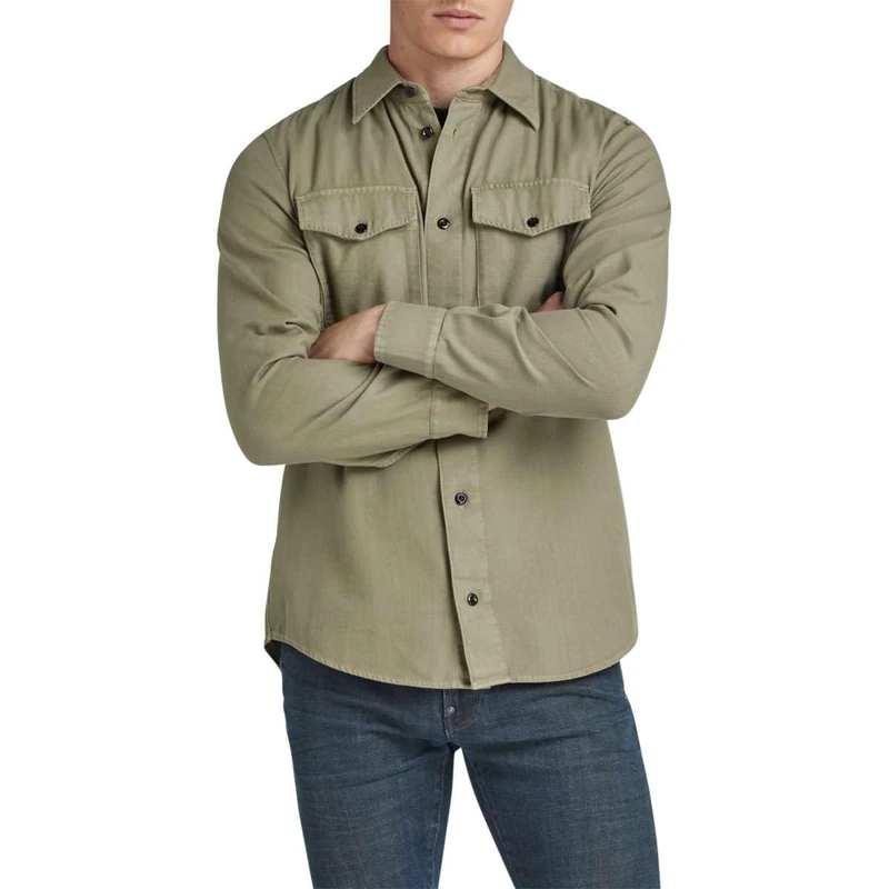 G-Star Men's Marine Slim Shirt, Green (shamrock gd D24963-D454-B681), XS