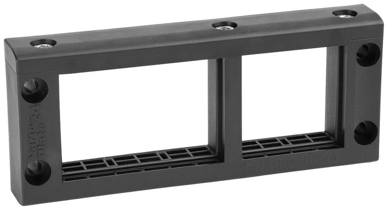 HellermannTyton VarioPlate-24_Frame-PL-BK cable grommet halogen-free Plastic Black 1