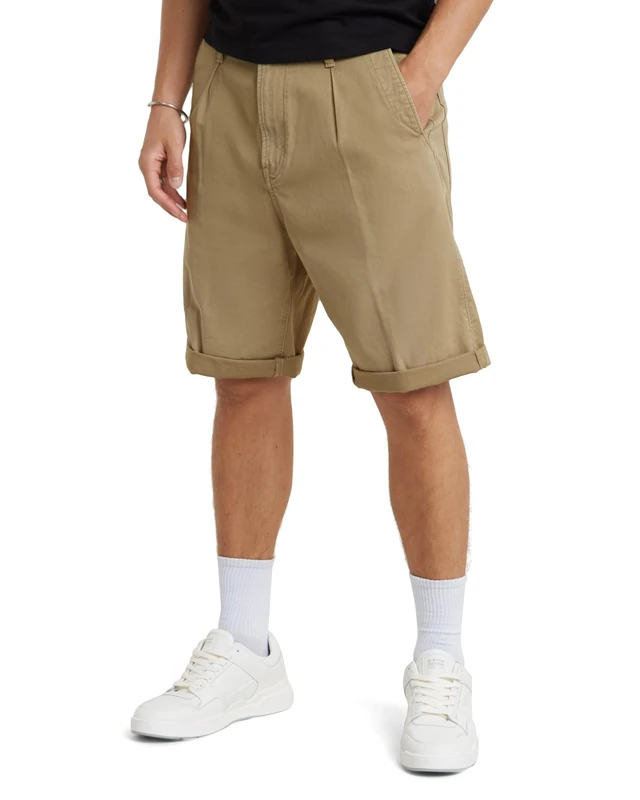 G-Star Men's Pleated Chino Shorts, Beige/khaki (safari D24544-C962-B444), 31