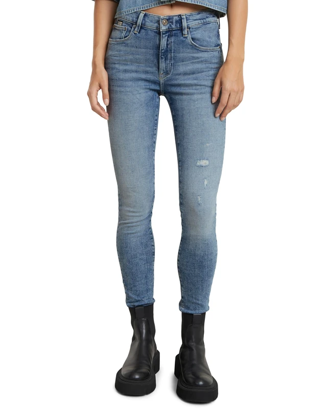 G-Star Women's 3301 Skinny Jeans, Blue (sun faded blue donau D05175-D441-G347), 28W / 28L