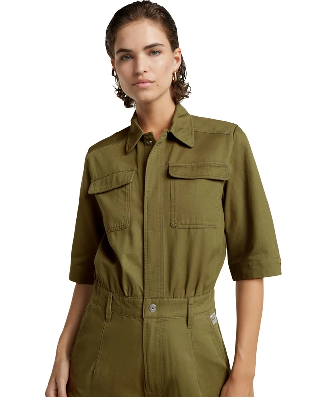 G-Star Women's Core Jumpsuit, Green (smoke olive D24588-C962-B212), XL
