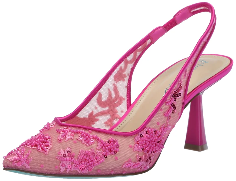 Betsey Johnson Women's Nikki Pump, Fuchsia, 5 UK