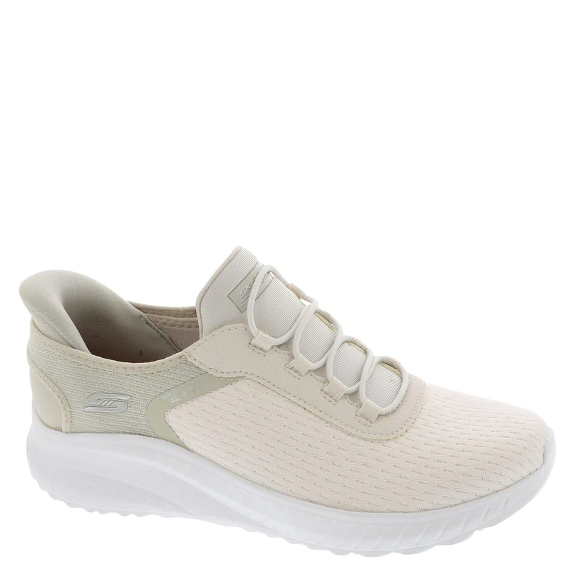 Skechers Women's Hands Free Slip-ins Bobs Squad Chaos-in Color Sneaker, Off-White, 5 UK Wide