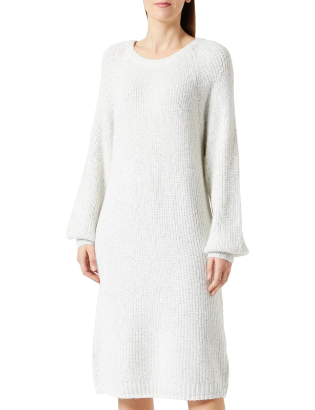 faina Women's Knit Dress, Wool White Melange Silver, XS