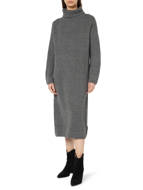 usha WHITE LABEL Women's Dress, Dark Grey Melange, XS