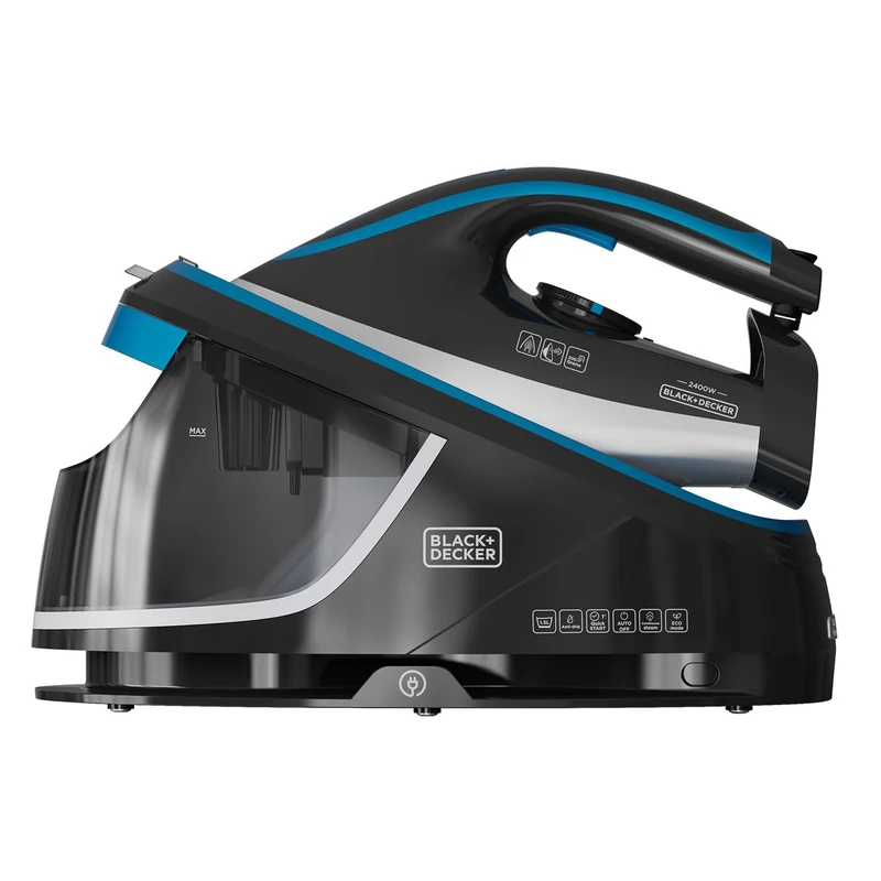 BLACK+DECKER BXSS2401E - Ironing station, 2400 W, steam boost 200 g/min, continuous steam 120 g/min, 1.5 l removable tank, ECO function, hot in 1 min, anti-limescale system, shutdown