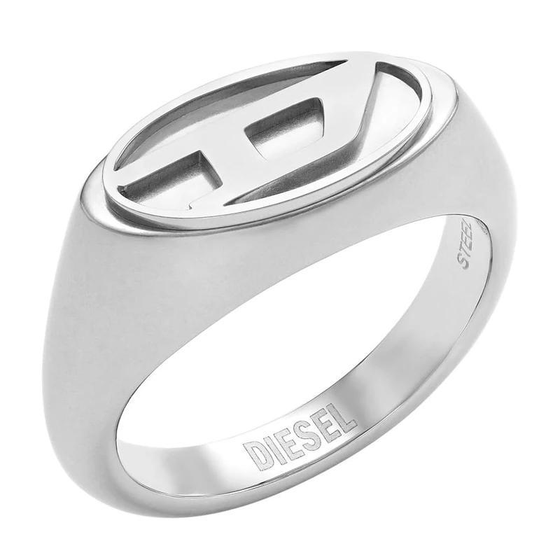 Diesel Men's Stainless Steel Signet Rings