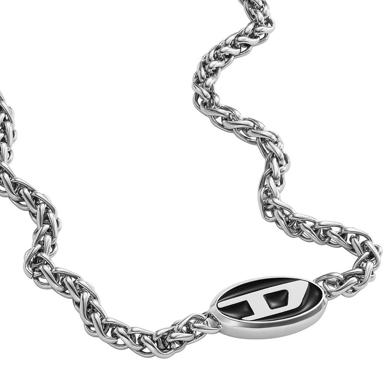 Diesel Men's 2 tone Stainless Steel with lobster clasp closure Chain necklace