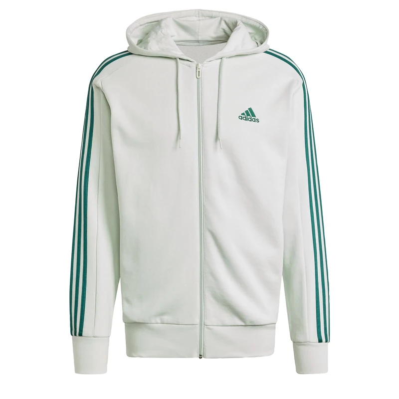 adidas Men's Essentials French Terry 3-Stripes Full-Zip Track Top, L Tall 3 inch